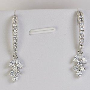 Luxury CZ Trendy Drop Brilliant Marquis Drop Dangle Earrings